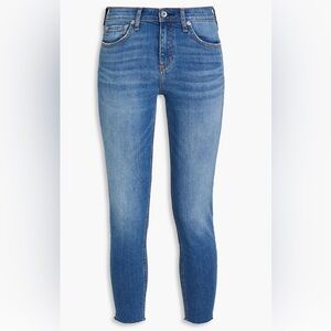 Rag & bone - Cate cropped distressed mid-rise skinny jeans
